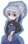  grey_hair hair_ribbon ribbon yashiroku yin 