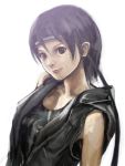  bare_shoulders brown_eyes brown_hair chai final_fantasy final_fantasy_vii final_fantasy_vii_advent_children head_tilt headband portrait short_hair smile vest yuffie_kisaragi 