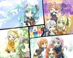  ahoge akita_neru blonde_hair brown_hair candy chibi drill_hair goggles goggles_on_head green_eyes green_hair gumi hatsune_miku headphones highres kagamine_rin kasane_teto lollipop long_hair megurine_luka meiko miki_(vocaloid) nail_polish nocilol pink_hair ponytail red_eyes red_hair redhead ribbon school_uniform sefuku serafuku sf-a2_miki short_hair side_ponytail silver_hair smile smiley_face swirl_lollipop twintails utau vocaloid voyakiloid yellow_eyes yowane_haku 