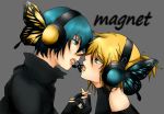  2boys hatsune_mikuo holding_hands kagamine_len magnet_(vocaloid) vocaloid yaoi 