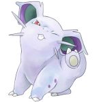  lowres nidoran nintendo pokemon pokemon_(creature) purple red_eyes scratch teeth 