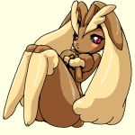   blush breasts rabbit_ears lopunny pokemon red_eyes  