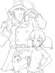  book brain_(inspector_gadget) child cyborg dog family flerov gadget gloves hat inspector_gadget lineart penny_(inspector_gadget) phone short_twintails trenchcoat twintails 