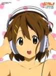  akg headphones highres hirasawa_yui horiguchi_yukiko k-on! nude official_art solo 