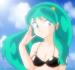  bra green_hair horns long_hair lum oni urusei_yatsura 