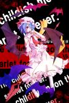  blue_hair hat highres red_eyes remilia_scarlet short_hair solo touhou wings 