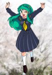  green_hair horns long_hair lum oni school_uniform urusei_yatsura 