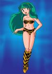  bikini green_hair horns long_hair lum oni swimsuit urusei_yatsura 