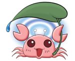  (v)・&forall;・(v) :d crab cute kanipan. leaf water_droplet 