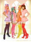  asian blonde_hair blue_hair breasts brown_hair cosplay hatsune_miku heels high_heels kagamine_rin large_breasts megurine_luka meiko nurses photo pink pink_hair purple red socks thighs vocaloid yellow 