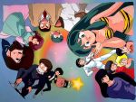  bikini fujinami_ryuunosuke ginger_(urusei_yatsura) green_hair horns kotatsu_neko legs long_hair lum mendou_shuutarou miyake_shinobu moroboshi_ataru oni onsen-mark pepper_(urusei_yatsura) ran_(urusei_yatsura) sakura_(urusei_yatsura) sakuranbou sugar_(urusei_yatsura) swimsuit ten_(urusei_yatsura) urusei_yatsura 