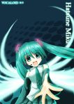  green_hair hatsune_miku open_mouth twintails vocaloid wings 