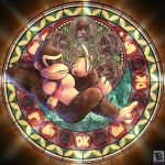  amyroser banana candy_kong closed_eyes cranky_kong crossed_legs diddy_kong donkey_kong donkey_kong_(series) english_commentary food fruit funky_kong gorilla highres holding holding_food holding_fruit kingdom_hearts logo necktie no_humans parody red_necktie sleeping solo super_smash_bros. watermark 
