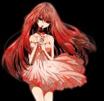  1girl alternate_costume dress highres long_hair megurine_luka naoto pink_hair sleeveless sleeveless_dress solo song_request vocaloid 