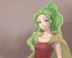  cape female final_fantasy final_fantasy_vi green_eyes green_hair long_hair ponytail solo tina_branford tontan 