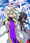  bad_id black_hair blonde_hair bow chiba_tsuru hair_bow hakurei_reimu highres long_hair meimu multiple_girls touhou yakumo_yukari 