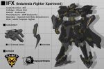  character_profile clenched_hands emblem english_commentary gun mecha muvluv muvluv_alternative no_humans original rekkou science_fiction shadow solo standing tactical_surface_fighter visor weapon 