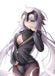  1girl a_shui absurdres bangs breasts fate/grand_order fate_(series) headpiece highres jeanne_d&#039;arc_(alter)_(fate) jeanne_d&#039;arc_(fate) large_breasts long_hair looking_at_viewer silver_hair solo very_long_hair yellow_eyes 
