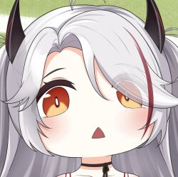 1girl azur_lane long_hair open_mouth prinz_eugen_(azur_lane) quancy triangle_mouth