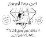  bb_(baalbuddy) diamond_(shape) diamond_dogs doge english_commentary english_text eyepatch highres meme metal_gear_(series) metal_gear_solid_v shiba_inu simple_background speech_bubble white_background 