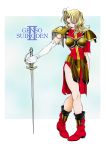  armor blonde_hair blue_eyes boots female gloves iriiri long_hair shoulder_pads solo suikoden suikoden_i suikoden_ii sword valeria_(suikoden) 