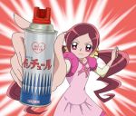  close-up engrish futari_wa_pretty_cure hanasaki_tsubomi heartcatch_precure! heartcatch_pretty_cure! hide_twin_violet long_hair pink_eyes precure ranguage red_hair redhead spray twintails 