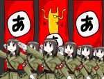  armband azumanga_daiou highres kasuga_ayumu military military_uniform nazi salute straight-arm_salute uniform 