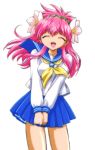  flower galaxy_angel long_hair milfeulle_sakuraba pink_hair school_uniform seifuku 