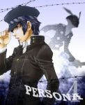  androgynous blue_hair cabbie_hat hat persona persona_4 realistic reverse_trap shirogane_naoto 