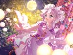  bang_dream! blush dress green_eyes grey_hair short_hair wakamiya_eve 