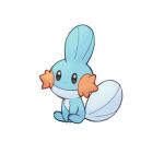  black_eyes closed_mouth commentary_request full_body korean_commentary mongguri mudkip no_humans pokemon pokemon_(creature) simple_background sitting smile solo white_background 