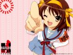   pointing suzumiya_haruhi suzumiya_haruhi_no_yuuutsu tagme  