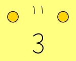  2x2=shinobuden close o3o onsokumaru vector vector_trace wallpaper yellow 