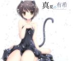  1girl cat_ears catgirl nagato_yuki namamo_nanase snowing solo suzumiya_haruhi_no_yuuutsu tail wallpaper white 