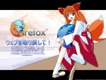  female firefox fox_tail girl kimono orange_hair os-tan sandals tagme tail 