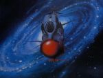  70s battleship galaxy official_art oldschool ship space space_craft star uchuu_senkan_yamato wallpaper yamato_(uchuu_senkan_yamato) 