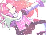  alternate_costume arietta bare_shoulders detached_sleeves long_hair pink_hair snow tales_of_the_abyss 
