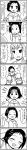  highres ikeda_kana monochrome otoutogimi saki translation_request 