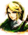  blue_eyes close_up earrings hat jewelry link male niji_(kasiyaman) nintendo pointy_ears smile the_legend_of_zelda 