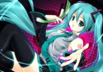  aqua_hair hatsune_miku juna long_hair spring_onion thighhighs vocaloid 