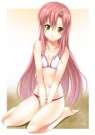  bikini hayate_no_gotoku! katsura_hinagiku kneeling long_hair pink_hair swimsuit un4lord yellow_eyes 