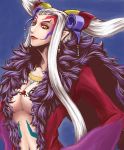  breasts cleavage dress elf final_fantasy final_fantasy_viii pointy_ears solo ultimecia white_hair wings yellow_eyes 