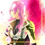  final_fantasy final_fantasy_xiii lightning_(ff13) lightning_farron long_hair pink_hair sleeveless sleeveless_turtleneck solo turtleneck zipper 