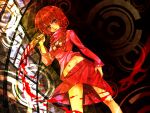  blood braid brown_hair discharge_cycle knife madotsuki mugen_(game) skirt solo twin_braids yume_nikki 