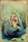  green_hair hatsune_miku long_hair mermaid monster_girl ponjiritsu rittu source_request twintails vocaloid 