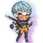 animification apex_legends boots brown_eyes chibi clenched_hands grey_hair hair_behind_ear hand_on_hip jetpack looking_to_the_side mechanical_boots mechanical_wings missile_pod nagitofuu open_mouth short_hair smile sunglasses thigh-highs thigh_boots valkyrie_(apex_legends) wings 