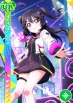  black_hair blush character_name jacket long_hair love_live!_school_idol_festival love_live!_school_idol_project red_eyes smile yazawa_nico 