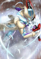 1boy absurdres armor atu_(fuji_atu66) blue_eyes gavvgablade helmet highres holding holding_sword holding_weapon ice kamen_rider kamen_rider_gavv kamen_rider_gavv_(blizzardsorbet_form) kamen_rider_gavv_(series) male_focus solo standing sword tokusatsu weapon