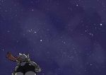  character_request night night_sky scarf sky star star_(sky) starry_sky tail ume_(noraneko) 