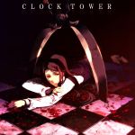  checkered clock_tower_(series) clock_tower_the_first_fear hedge_clippers jennifer_simpson long_hair lying on_stomach petals red_eyes solo sunakumo 